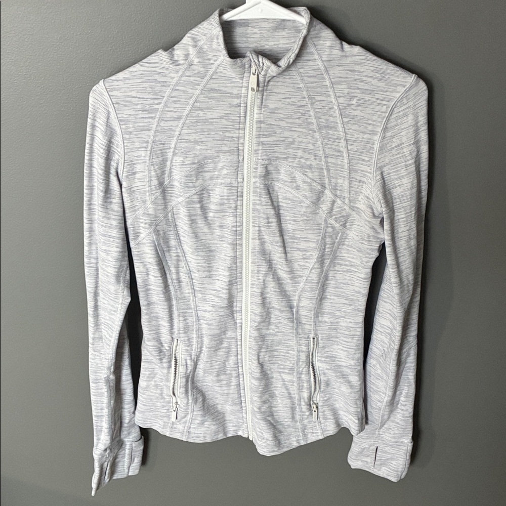 Lululemon Define full zip light grey jacket size 6